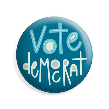 Vote Democrat Button