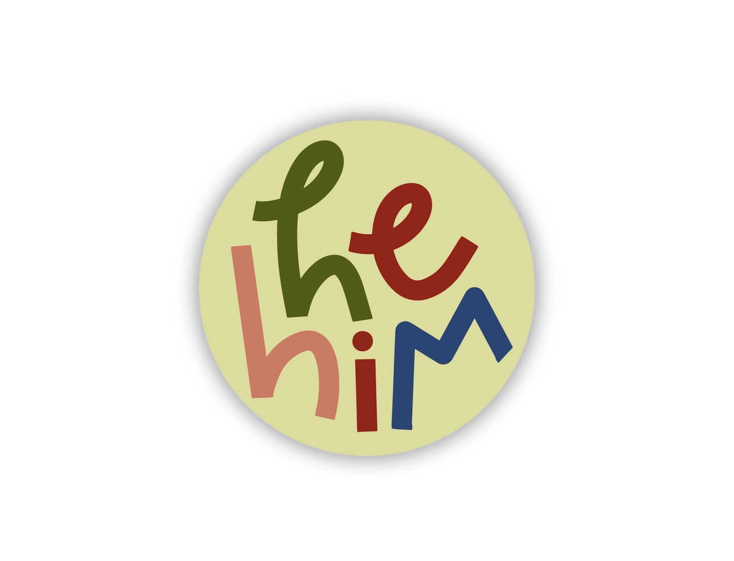 He/Him Pronoun Sticker